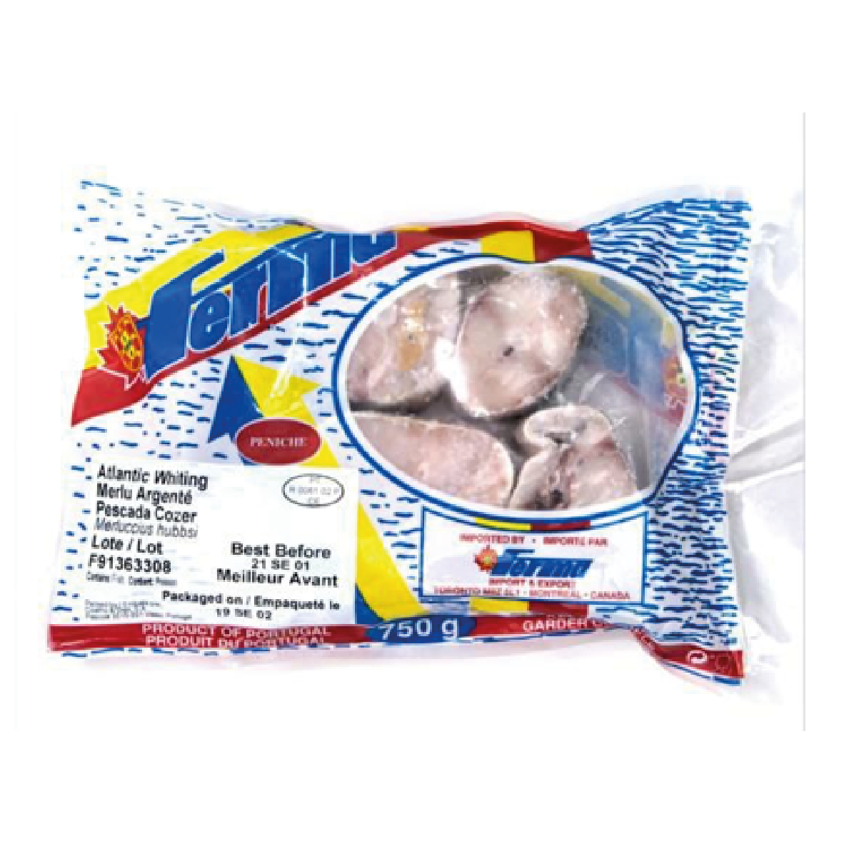 Ferma Frozen Whiting Slices(Cozer) 750g