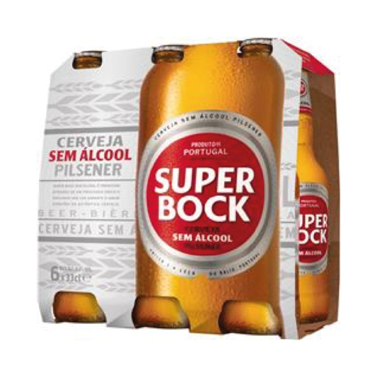 Super Bock Cerveja Preta Sem Alcool 6pk