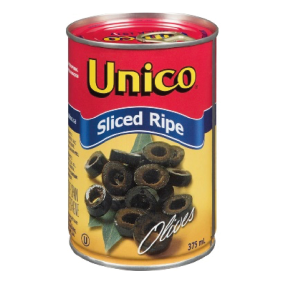 Unico Sliced Olives 375ml
