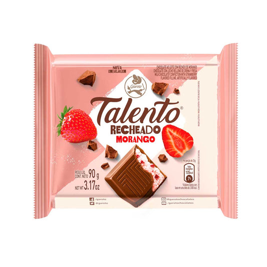 Chocolate ao Leite Talento com Morango 90g