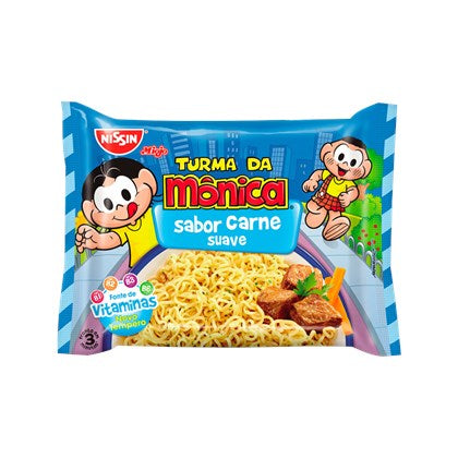 Nissin Turma da Mônica Miojo sabor Carne/Instant Noodle Beef 85g