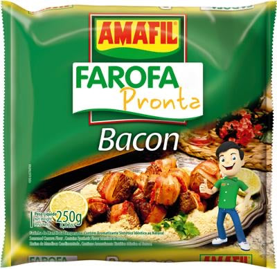 Amafil Farofa de Mandioca sabor Bacon 250g