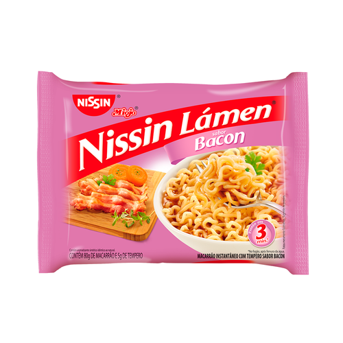 Nissin Lámen Miojo sabor Bacon 85g